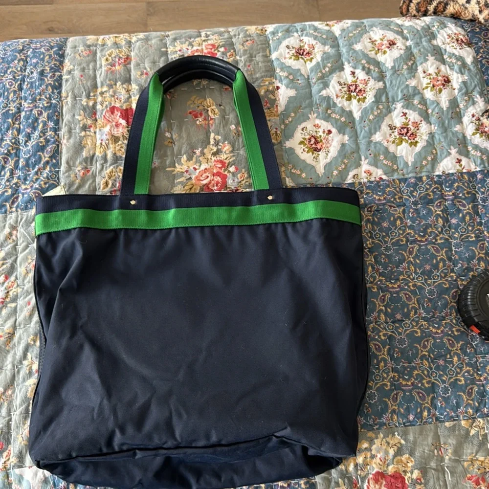 Navy and green Kate Spade tote bag - Picture 3 of 8
